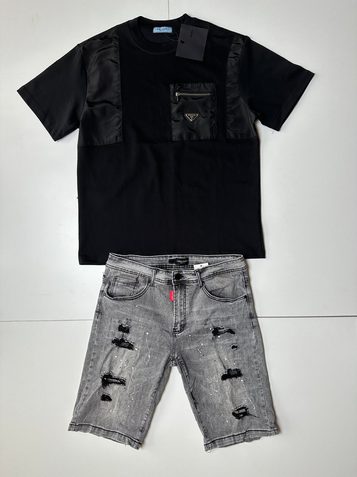 SÚPER PACK 🔥 VAQUEROS DSQUARED + CAMISETA PRADA ‼️ OFERTA LIMITADA ✅ ALTA CALIDAD G5 🔝
