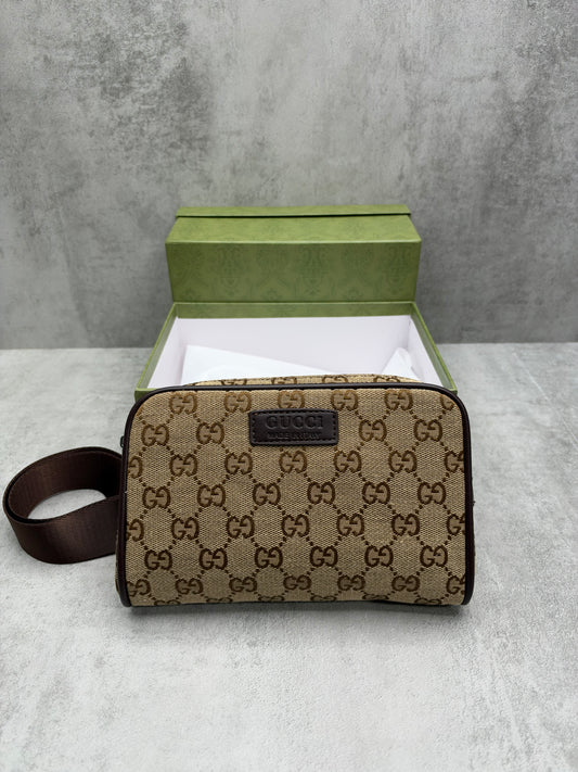 🔥 RIÑONERA GUCCI pequeña de lona Gucci GG Supreme en beige/negro CALIDAD PREMIUM ‼️ UNIDADES LIMITADAS