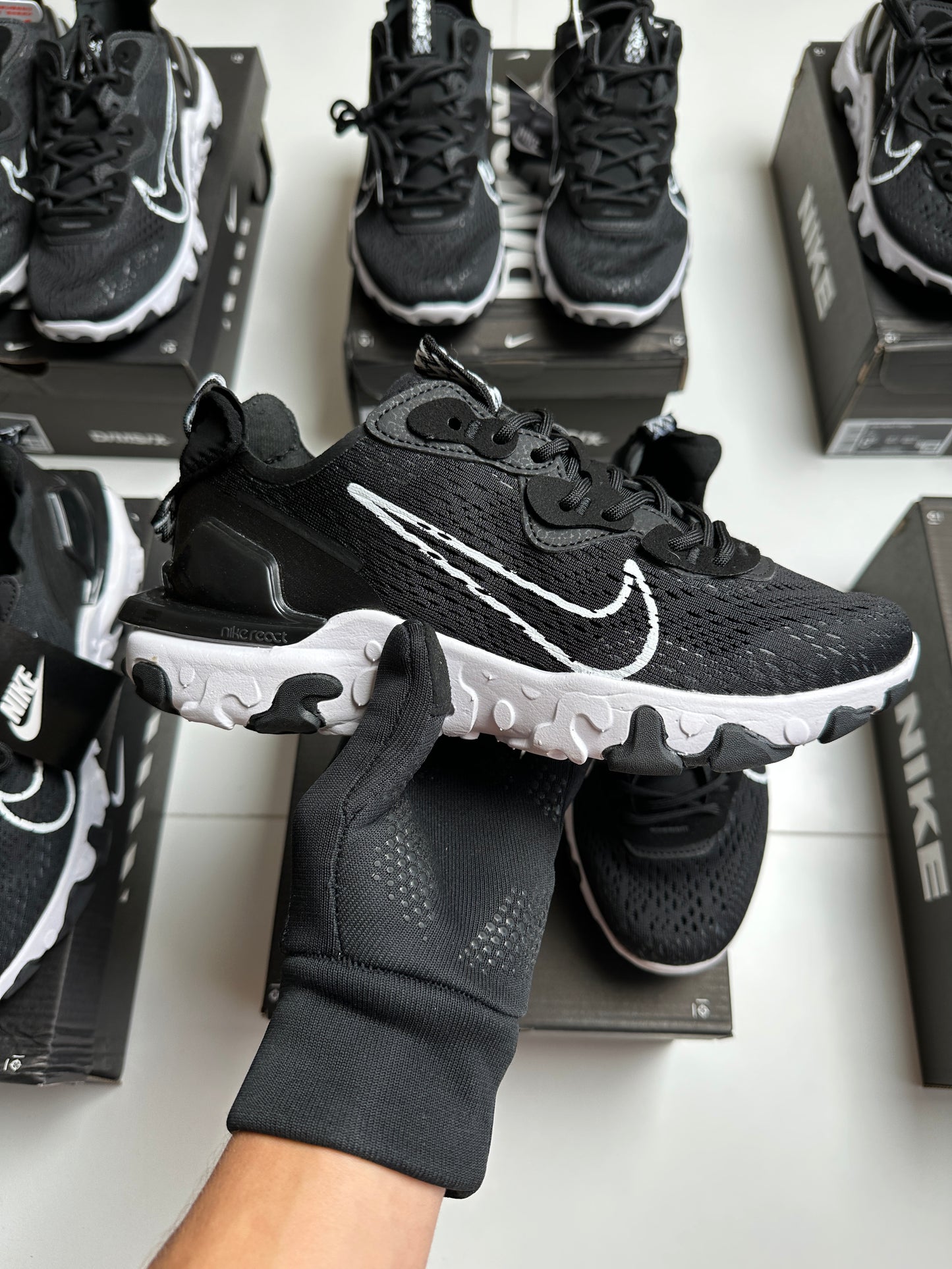 NIKE REACT VISION MX BLACK/WHITE 🖤 ⚪️ ALTA CALIDAD 🔥 UNIDADES LIMITADAS ‼️
