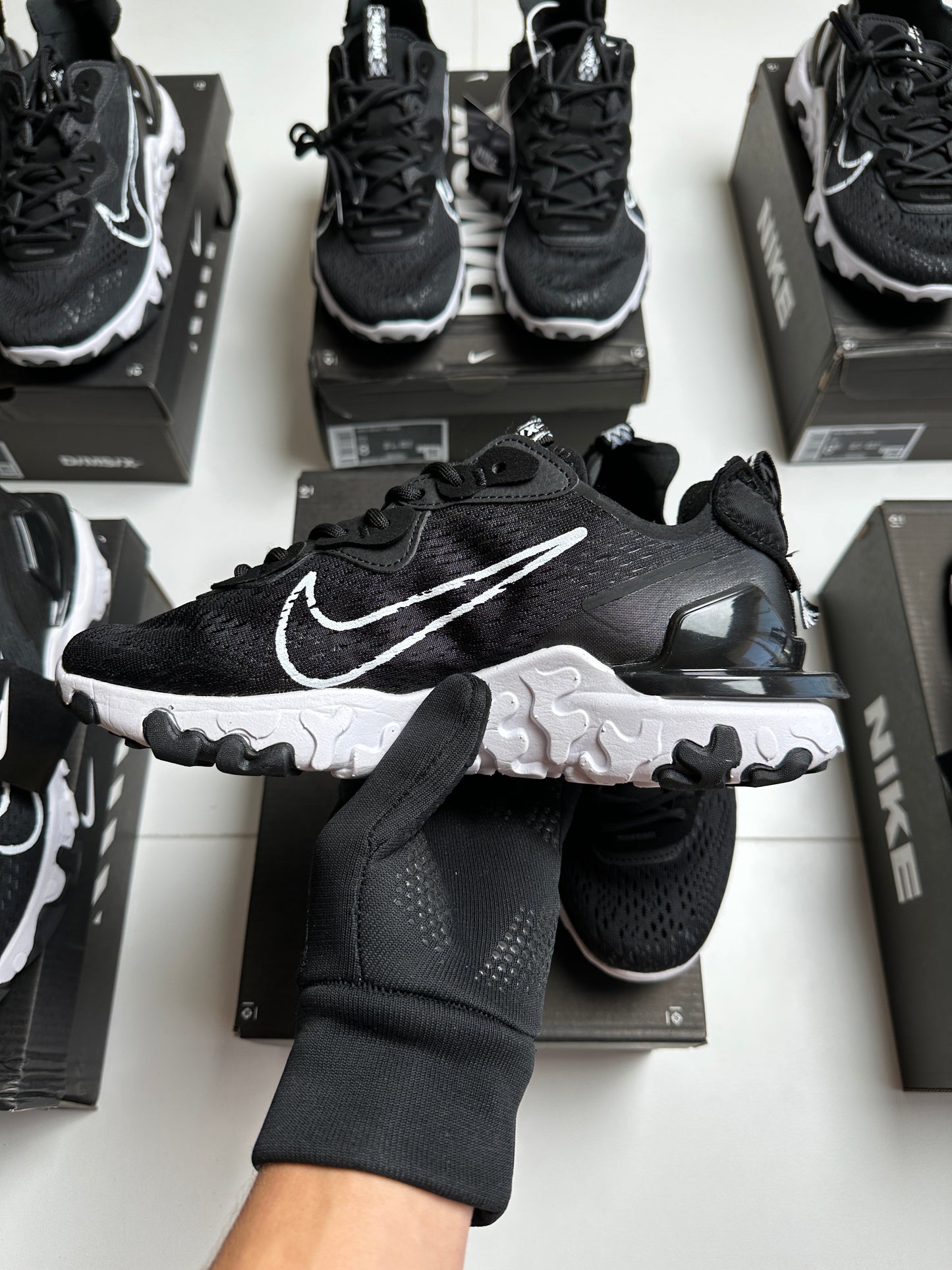 NIKE REACT VISION MX BLACK/WHITE 🖤 ⚪️ ALTA CALIDAD 🔥 UNIDADES LIMITADAS ‼️
