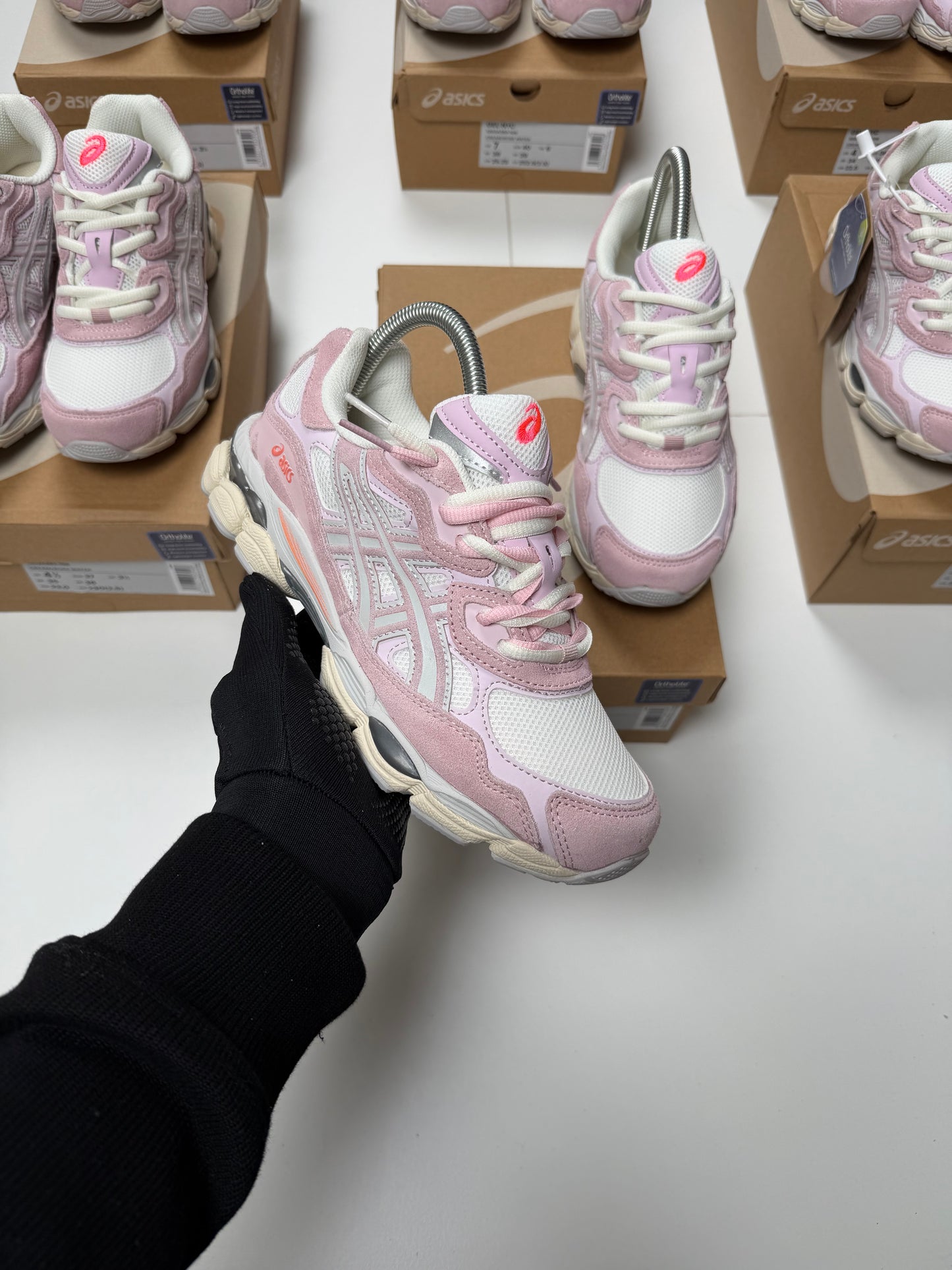 ASICS GEL NYC 2026 🔥 HIGH QUALITY 1.1 🥵 WHITE PINK 💖⚪️🤍 DOBLE CORDÓN 🔝