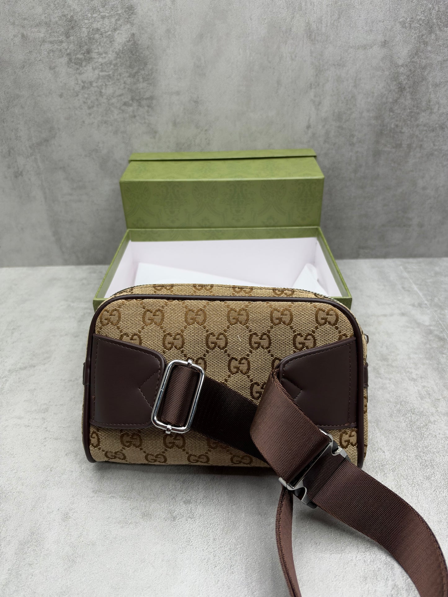 🔥 RIÑONERA GUCCI pequeña de lona Gucci GG Supreme en beige/negro CALIDAD PREMIUM ‼️ UNIDADES LIMITADAS
