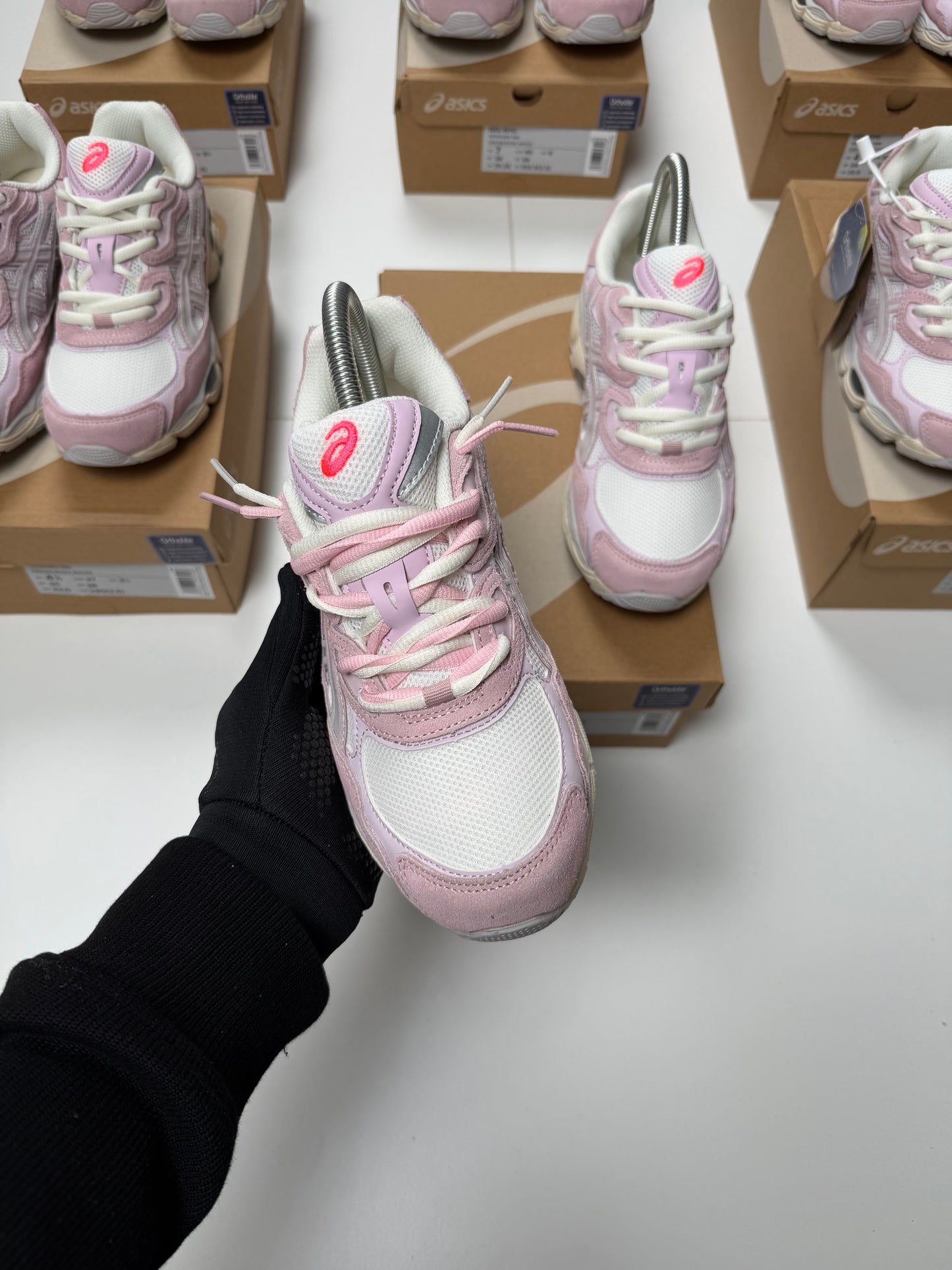 ASICS GEL NYC 2026 🔥 HIGH QUALITY 1.1 🥵 WHITE PINK 💖⚪️🤍 DOBLE CORDÓN 🔝