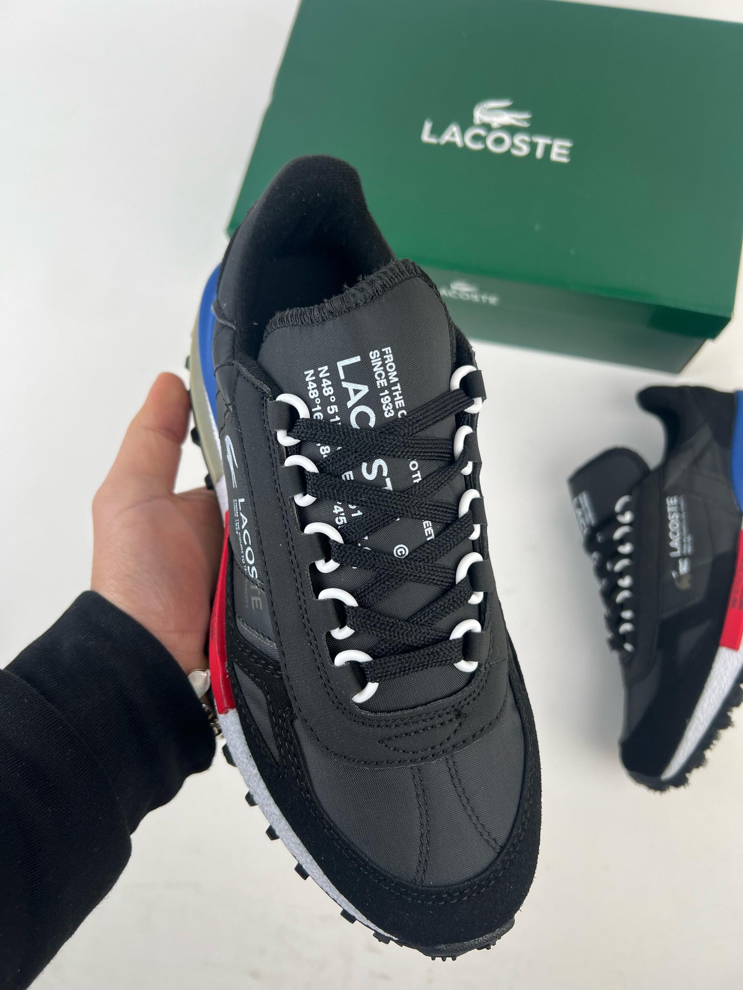 Zapatillas Lacoste Elite Active 💙🖤❤️