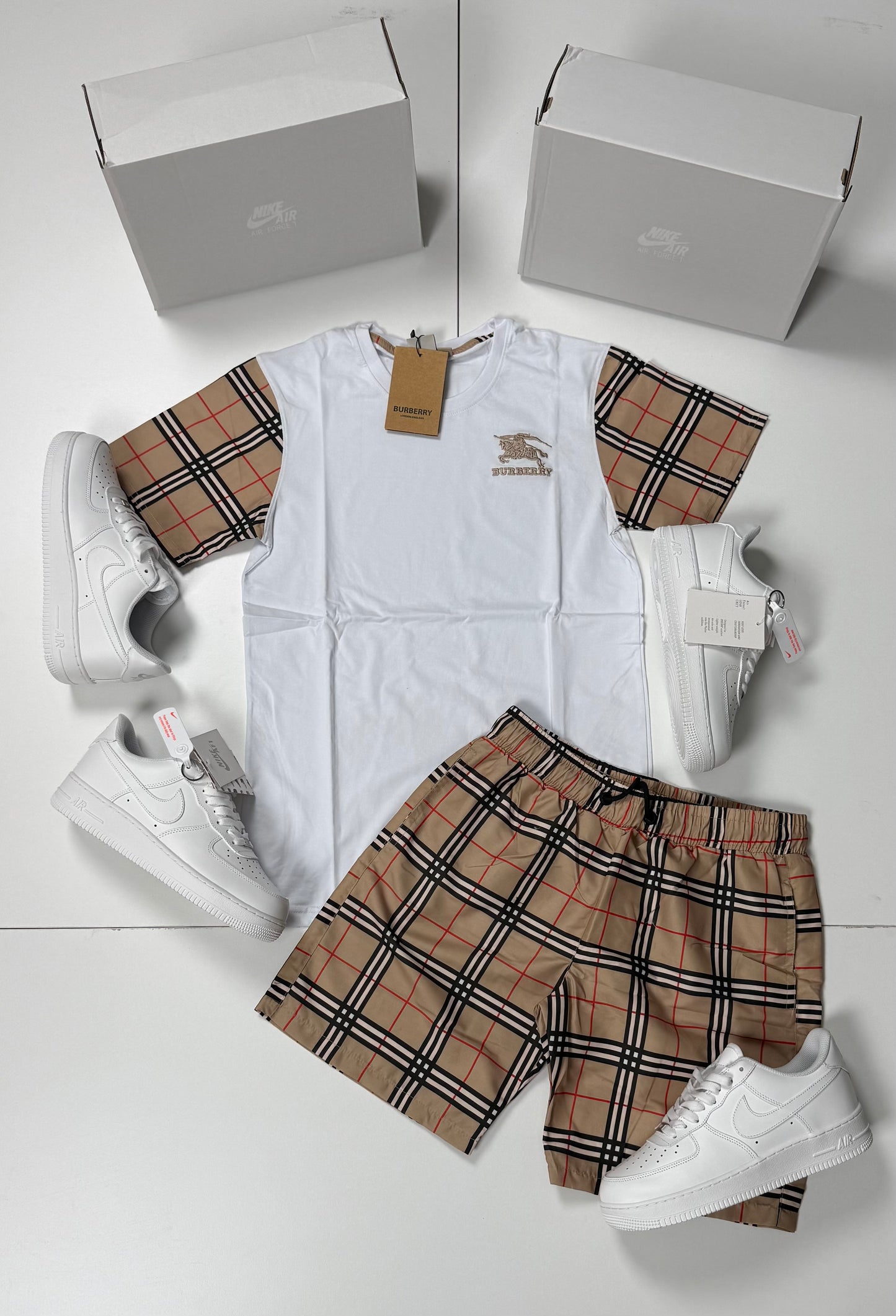 SUPER PACK 2026 🔥 CONJUNTO VERANO BURBERRY + NIKE AIR FORCE 1 ‼️UNIDADES LIMITADAS 🥵 ALTA CALIDAD G5 ✅